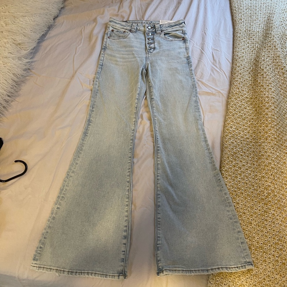 Flare high rise jeans